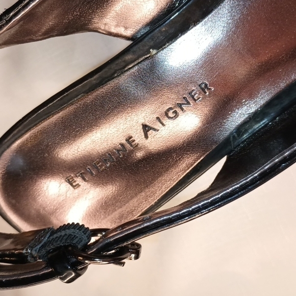 NWOT. Aigner patent slingbacks 6.5 - Picture 2 of 5